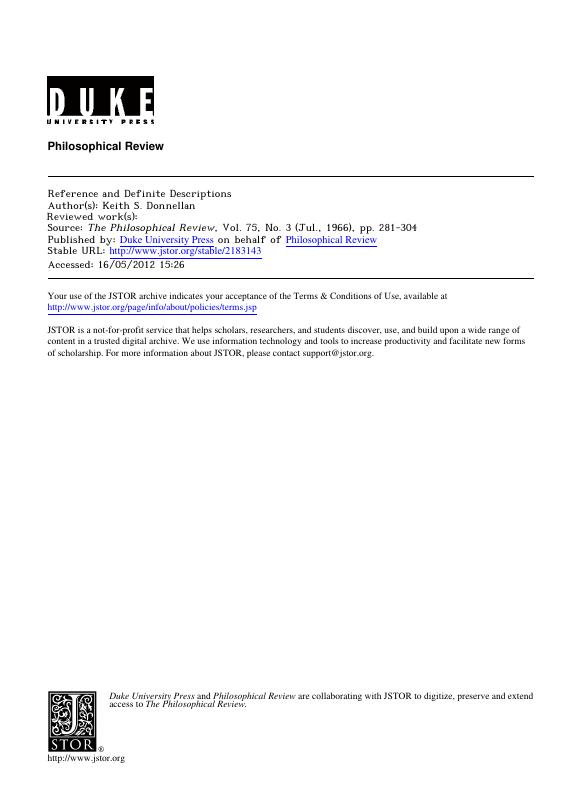 Reference and Definite Descriptions