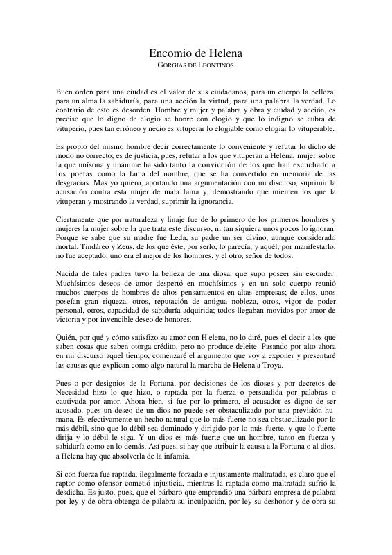 Encomio a Elena