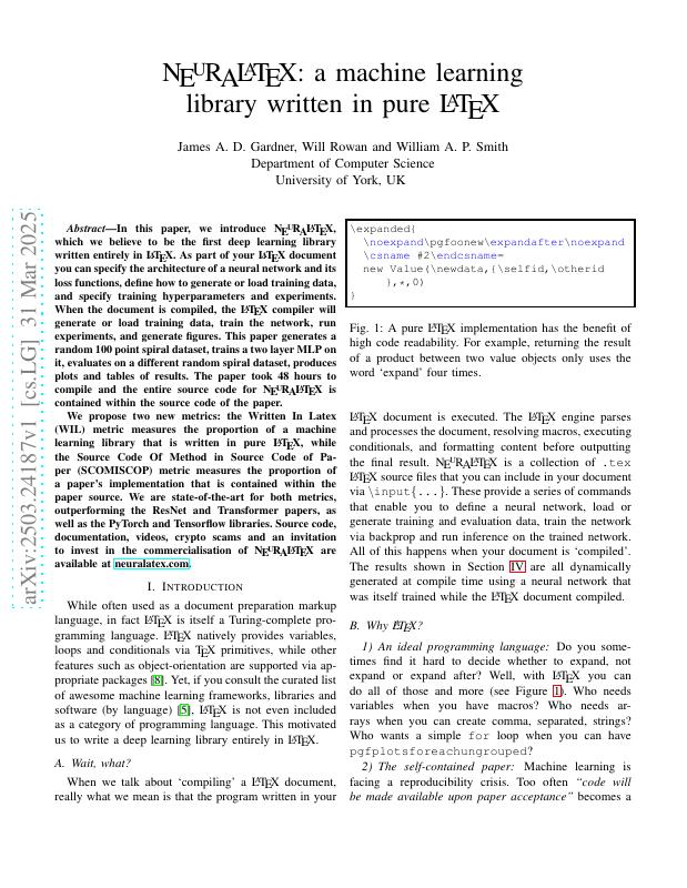 NEURALATEX: a machine learning