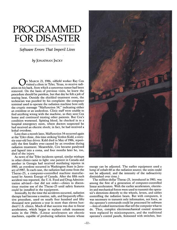 PROGRAMMED FOR DISASTER