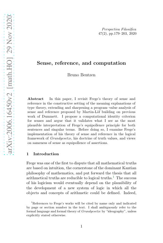 Sense, reference, and computation