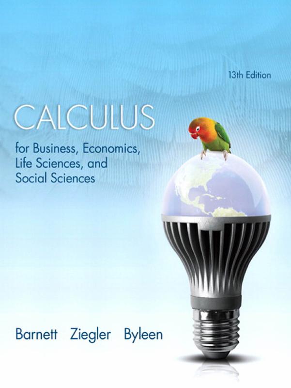 Calculus for Business, Economics, Life Sciecnes, and Social Sciences