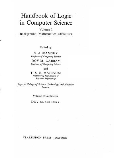 Handbook of Logic in computer Science