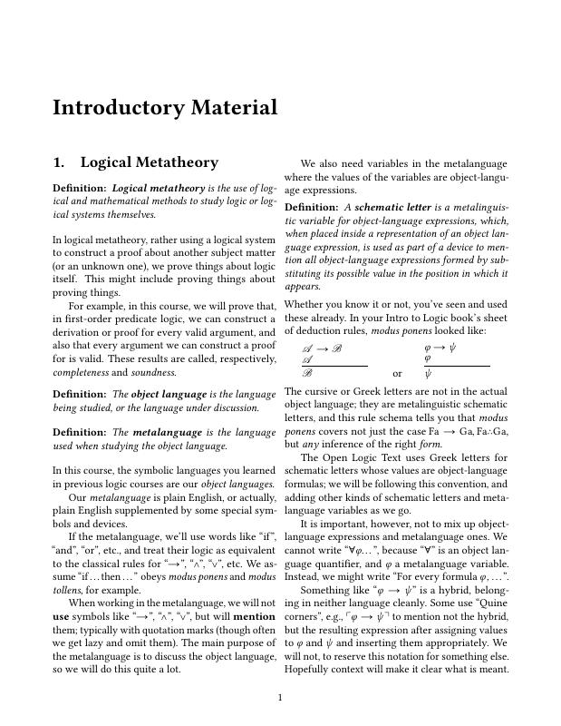 Logic Metatheory