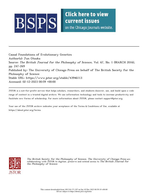Causal Foundations of Evolutionary Genetics